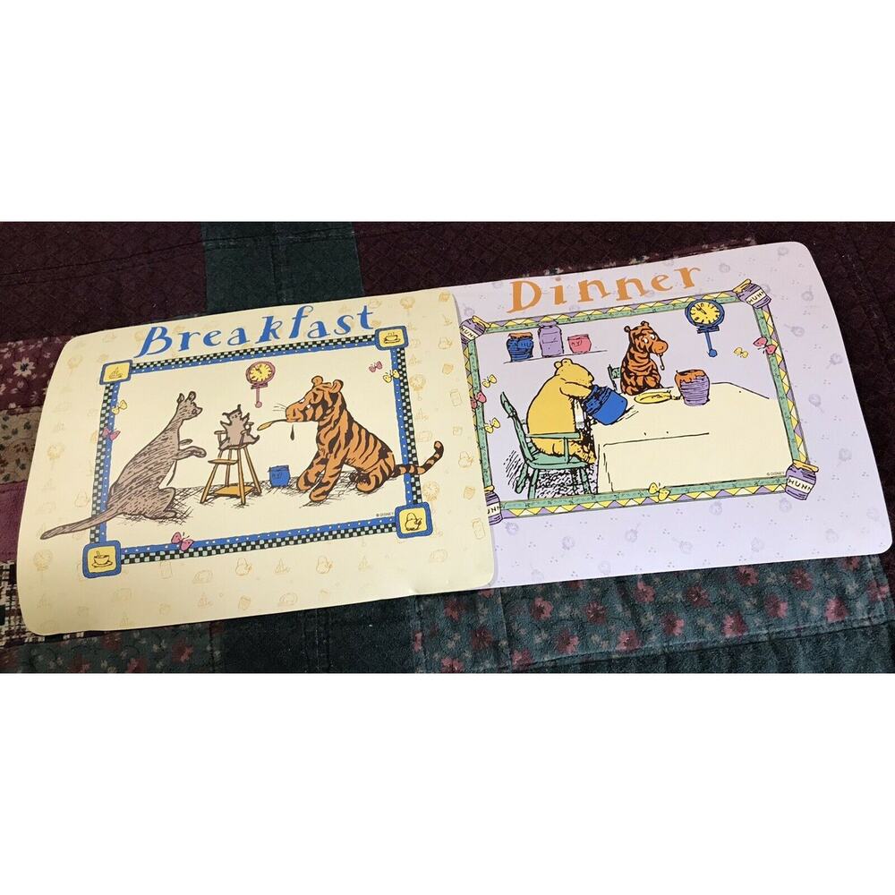 USED DISNEY WINNIE THE POOH CLASSIC PLACEMAT 10‎ 1/2” x 13 1/2”